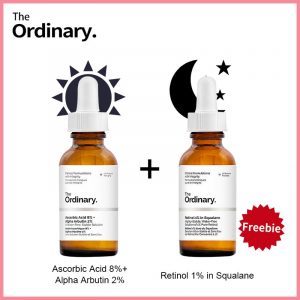 The Ordinary Ascorbic Acid 8% + Alpha Arbutin 2% +Vitamin C & Retinol Set Repair & Anti-aging Serum